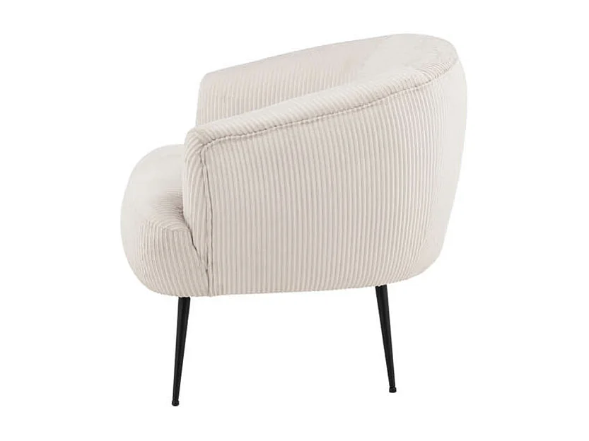 Derry fauteuil fluweel wit.