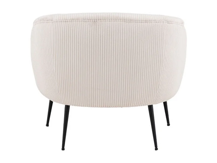 Fauteuil en Velours Côtelé "Derry" 79cm Beige