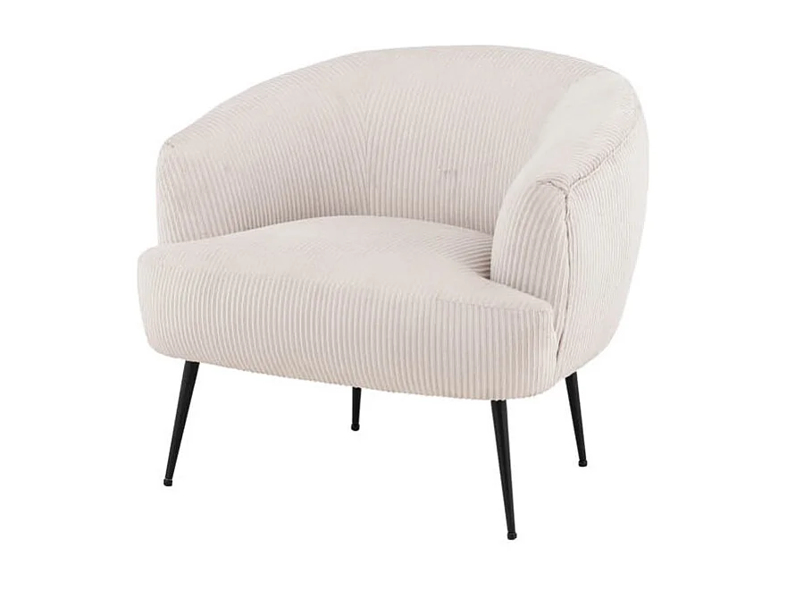 Derry fauteuil fluweel wit.