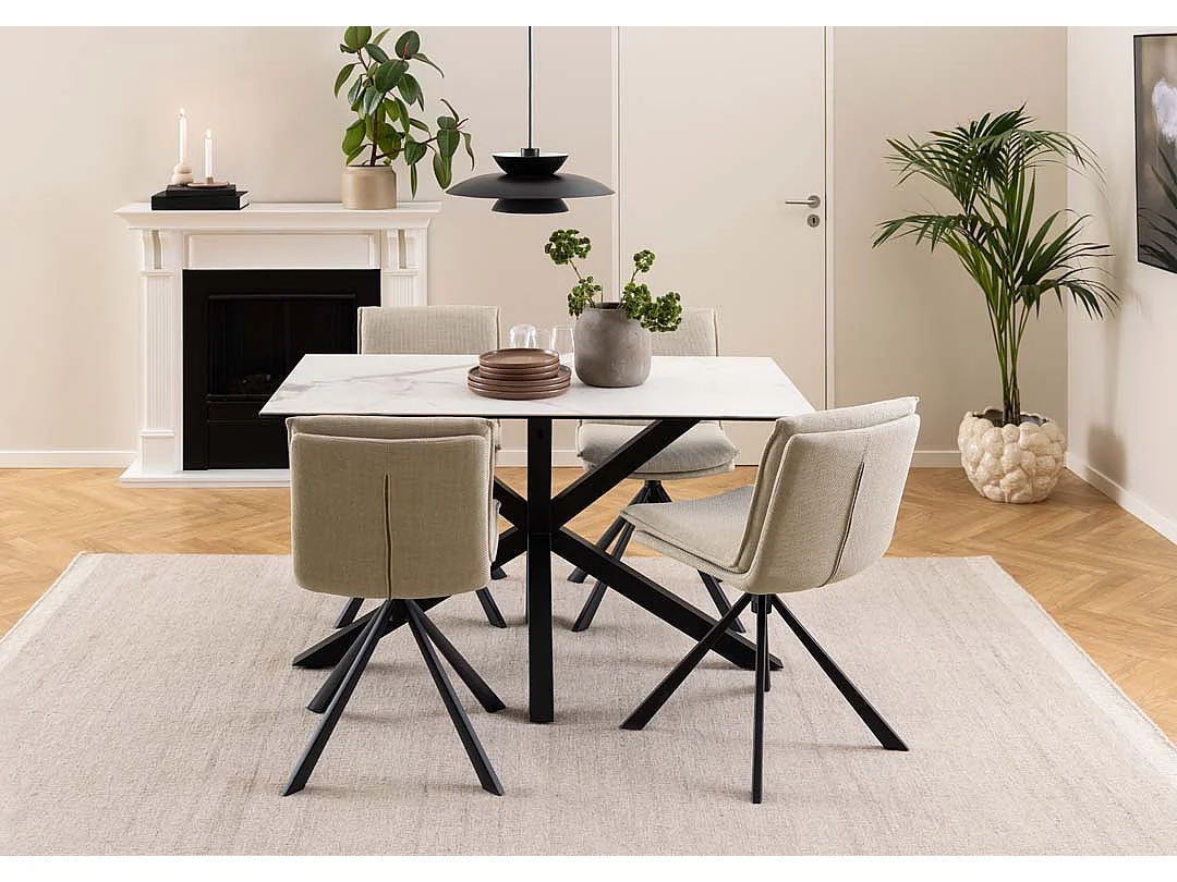 Flynn Esszimmerstuhl beige.