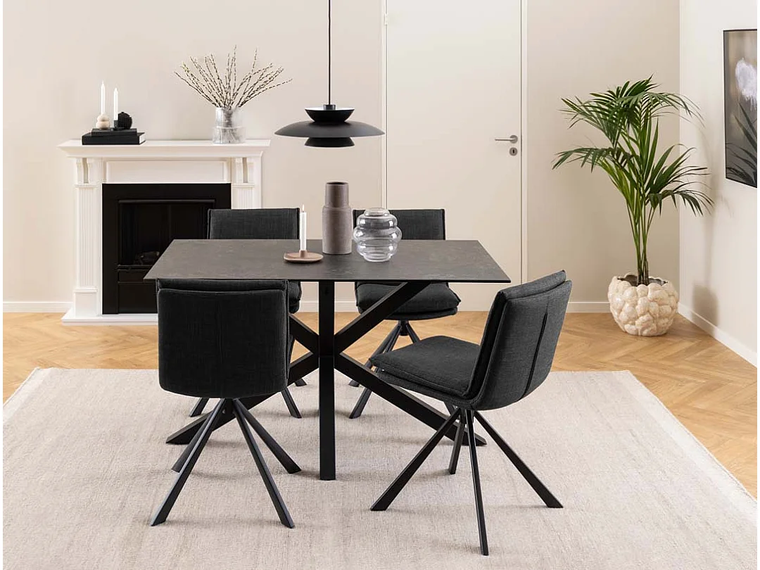 Flynn chaise de salle à manger gris.