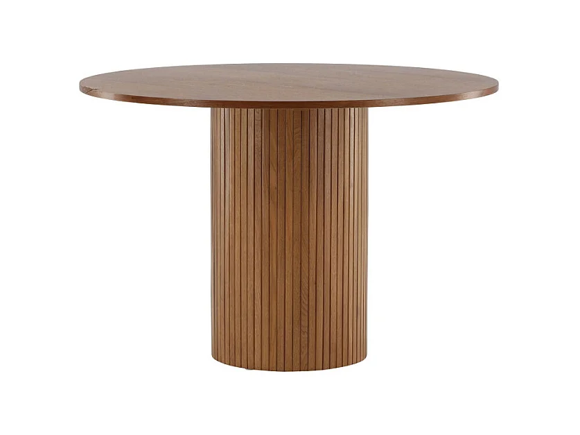 Table à Manger Ronde "Bianca" 110cm Noyer