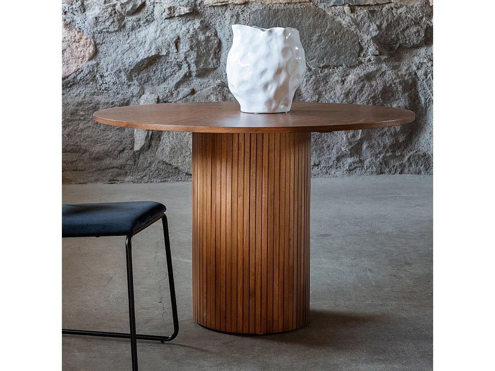 Bianca eetkamertafel Ø110cm eik fineer.