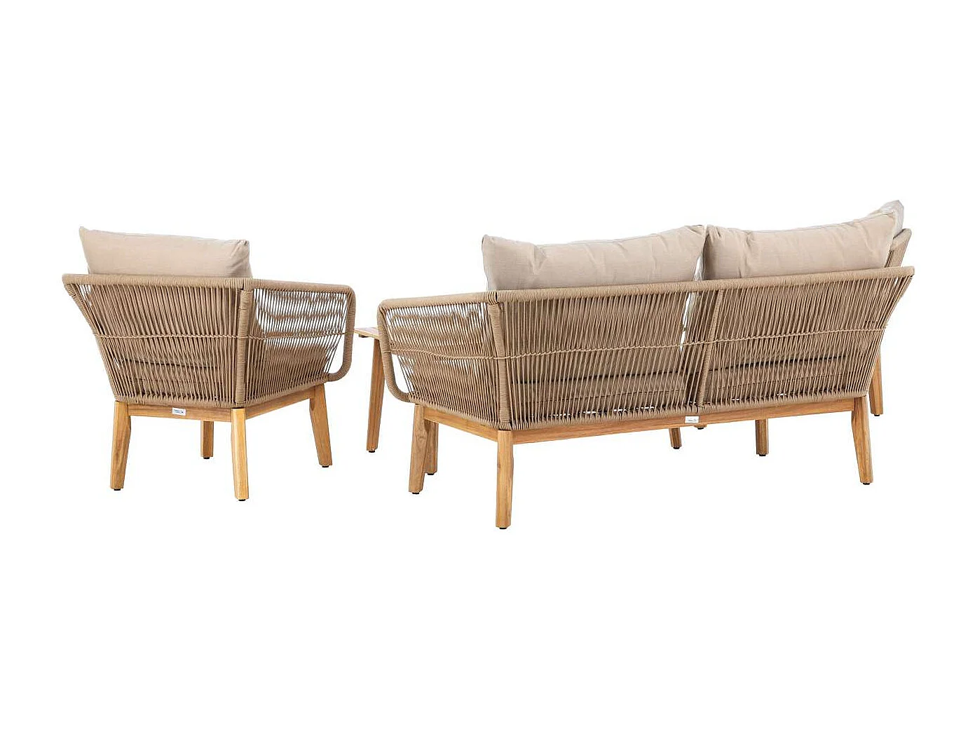 Salon de Jardin en Bois "Chania" 164cm Beige