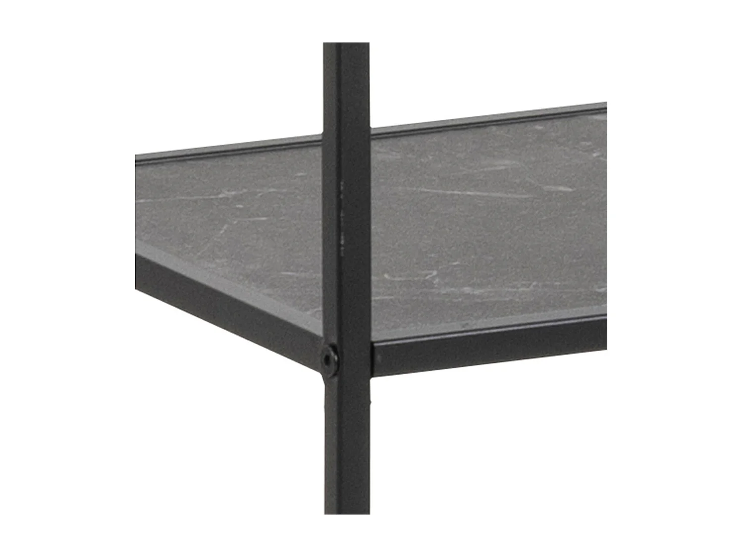 Infinity Étagère, 4 tablettes de rangement, finition marbre noir.