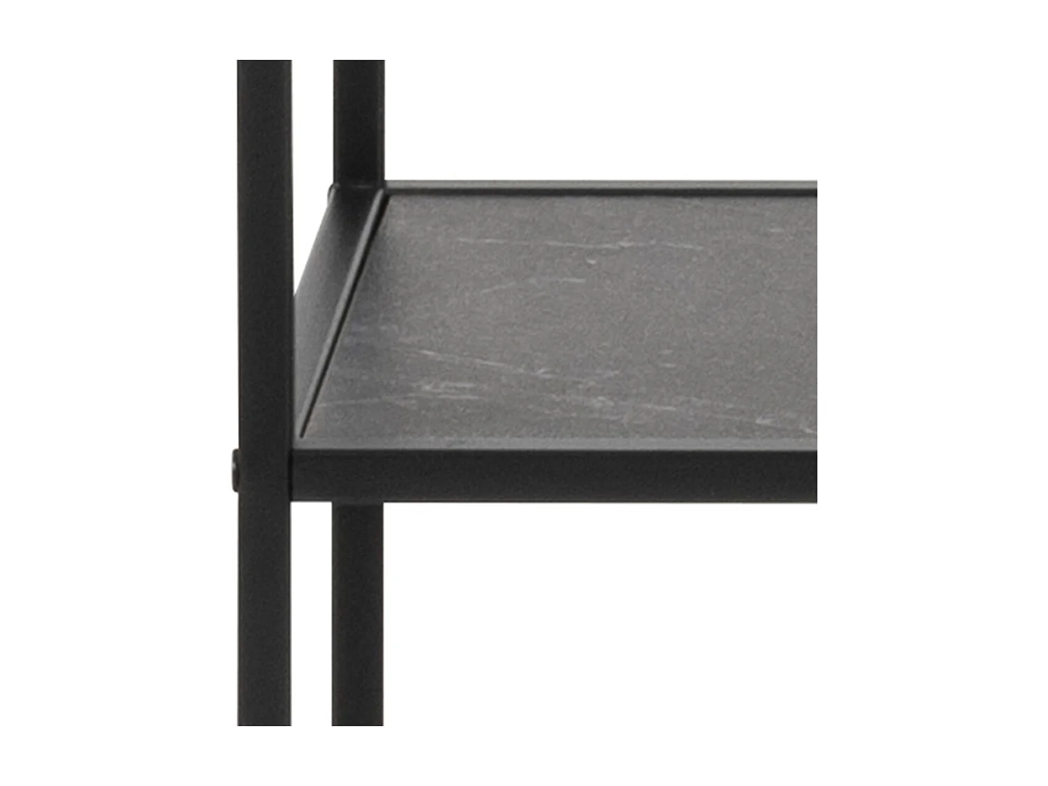 Infinity Étagère, 4 tablettes de rangement, finition marbre noir.