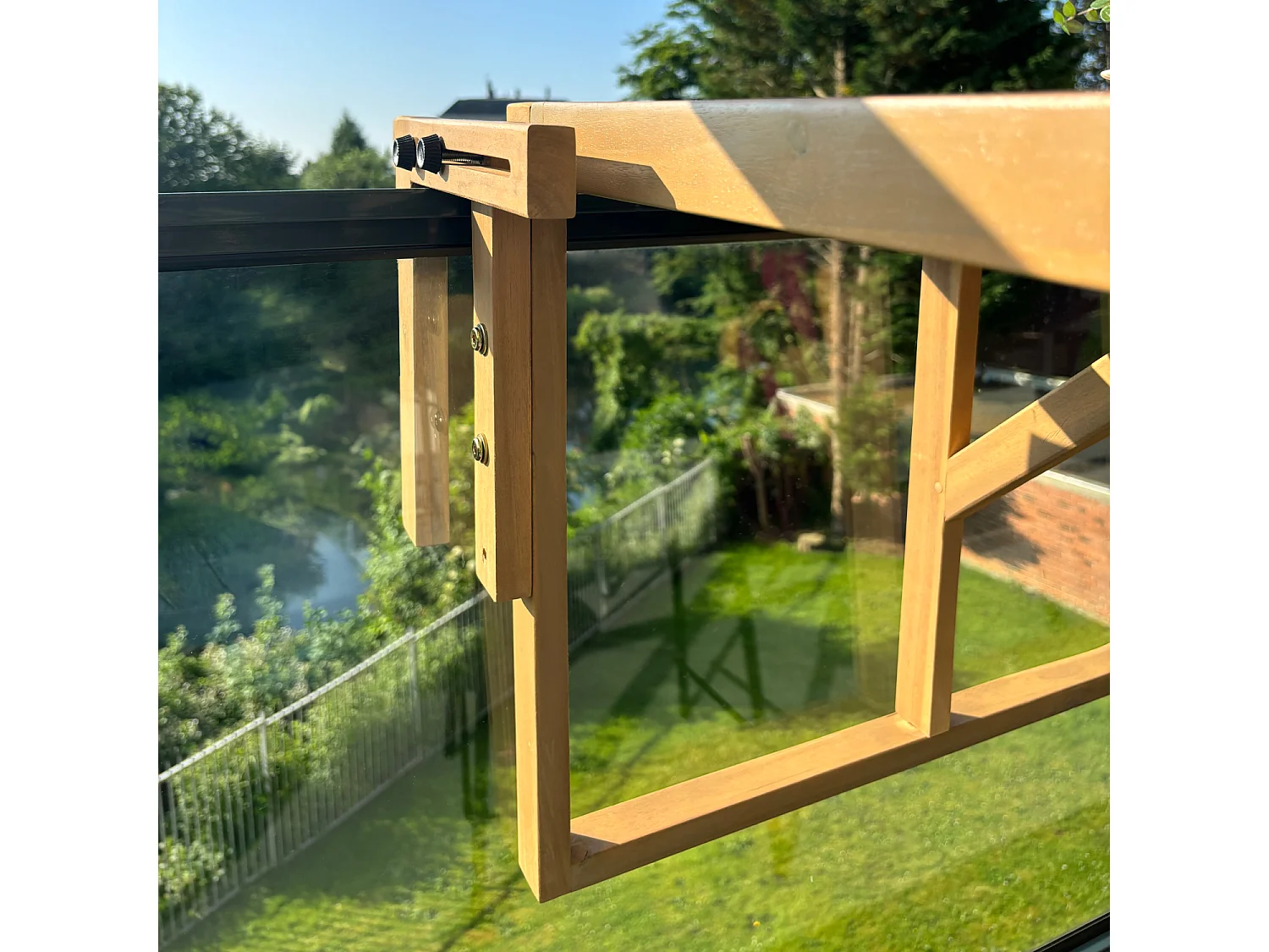 Table de balcon rabattable en acacia SUMBA - HAPPY GARDEN
