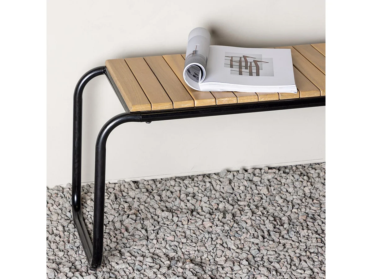 Banc de Jardin en Bois "Holmbeck" 136cm Naturel