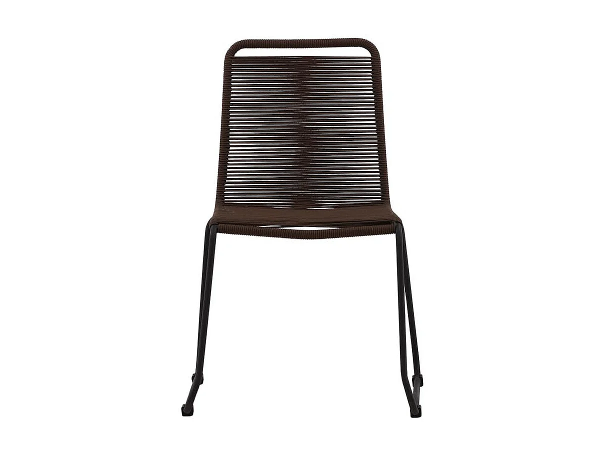 Lindos chaise de jardin empilable marron.