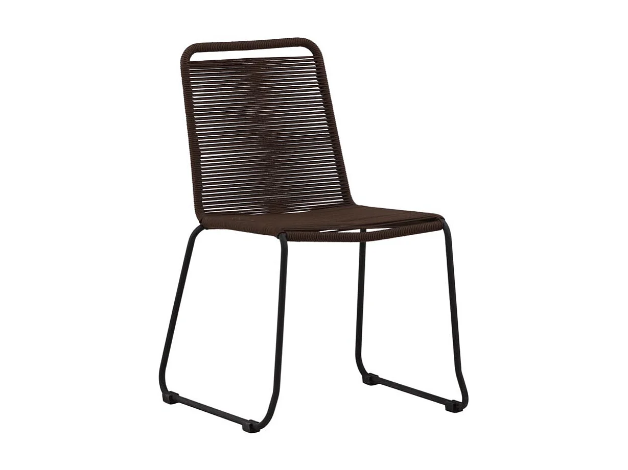 Lindos chaise de jardin empilable marron.