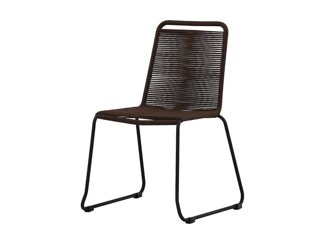 Lindos chaise de jardin empilable marron.