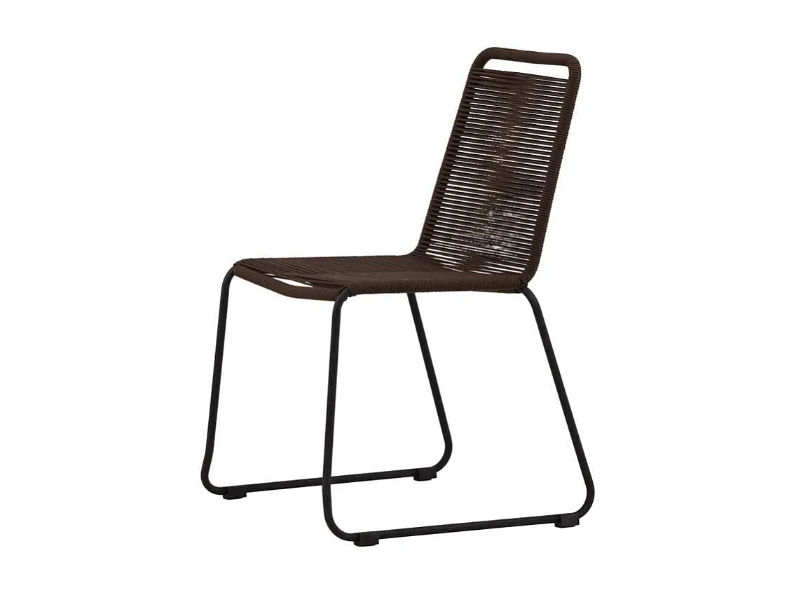 Lindos chaise de jardin empilable marron.