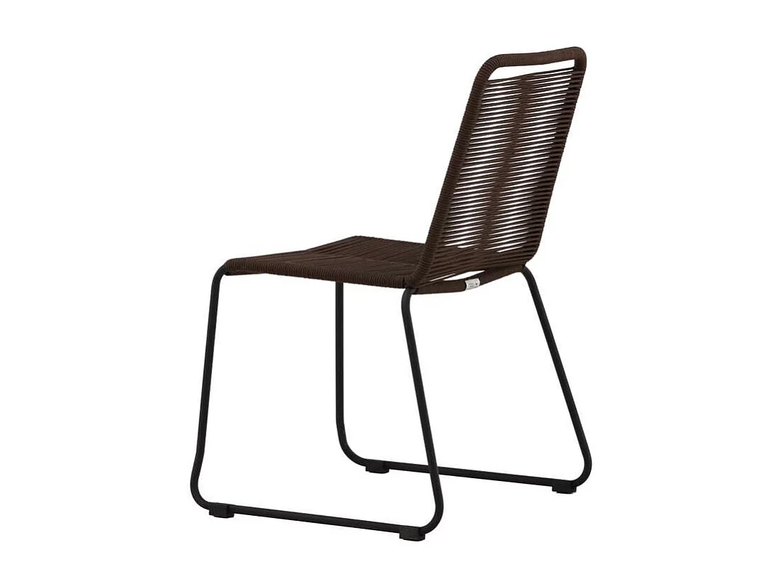 Lindos chaise de jardin empilable marron.