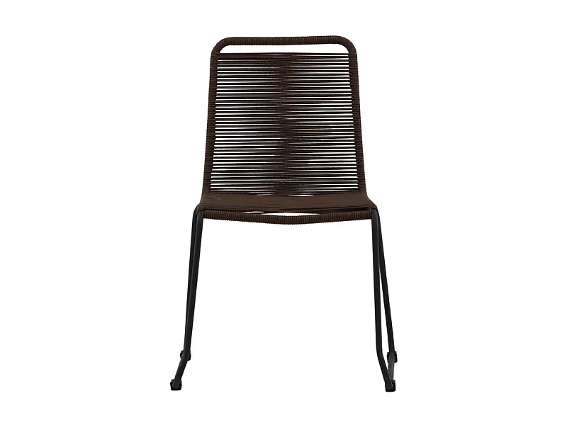 Lindos chaise de jardin empilable marron.