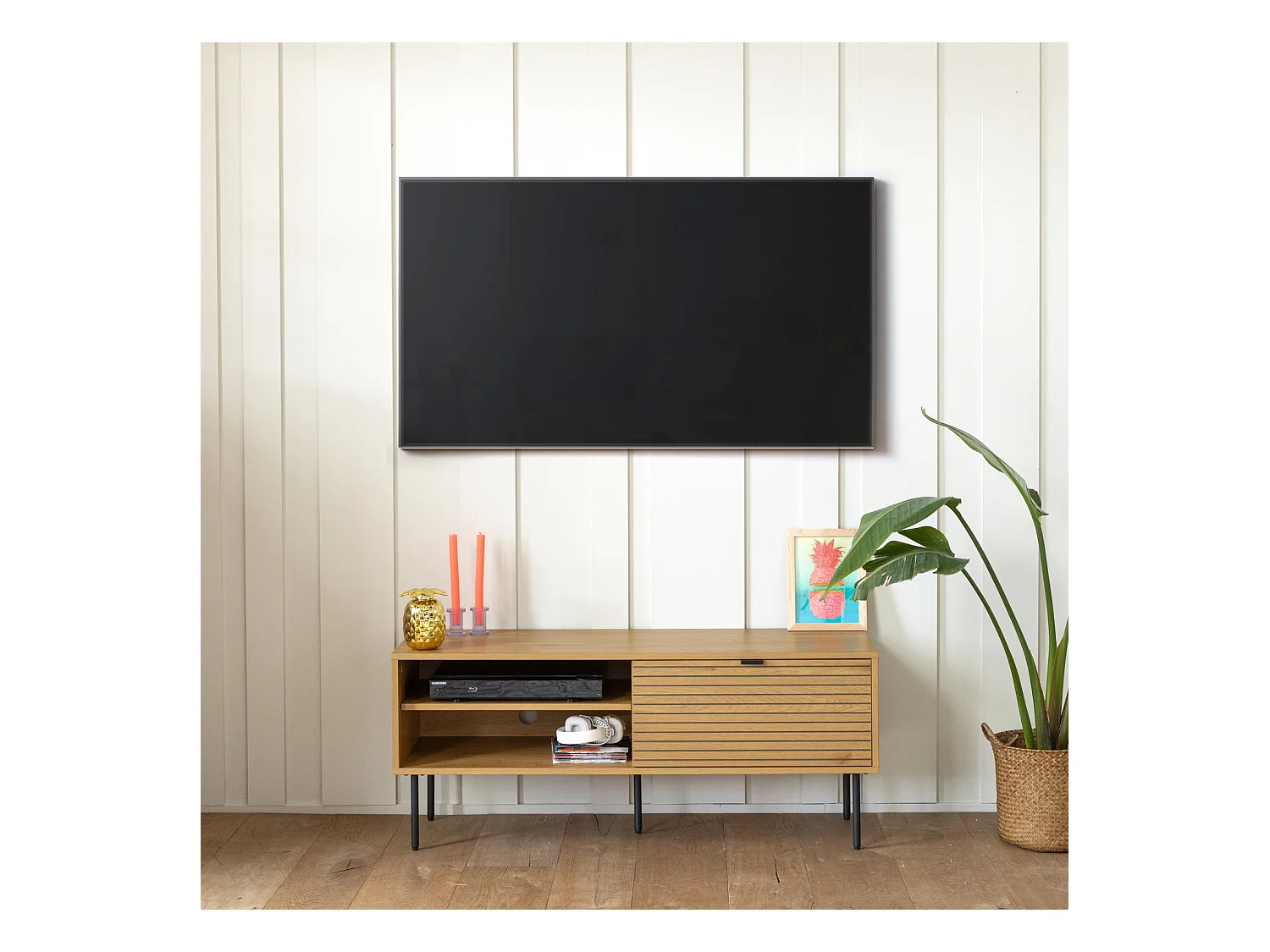 Meuble TV 120cm STINNA - HAPPY GARDEN