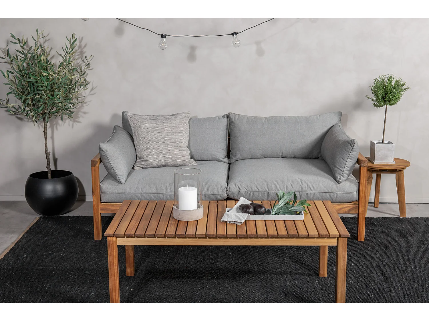 Canapé de Jardin 2 Places "Marion" 185cm Naturel