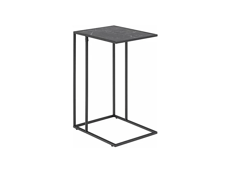 Infinity Table d'angle, finition marbre noir.