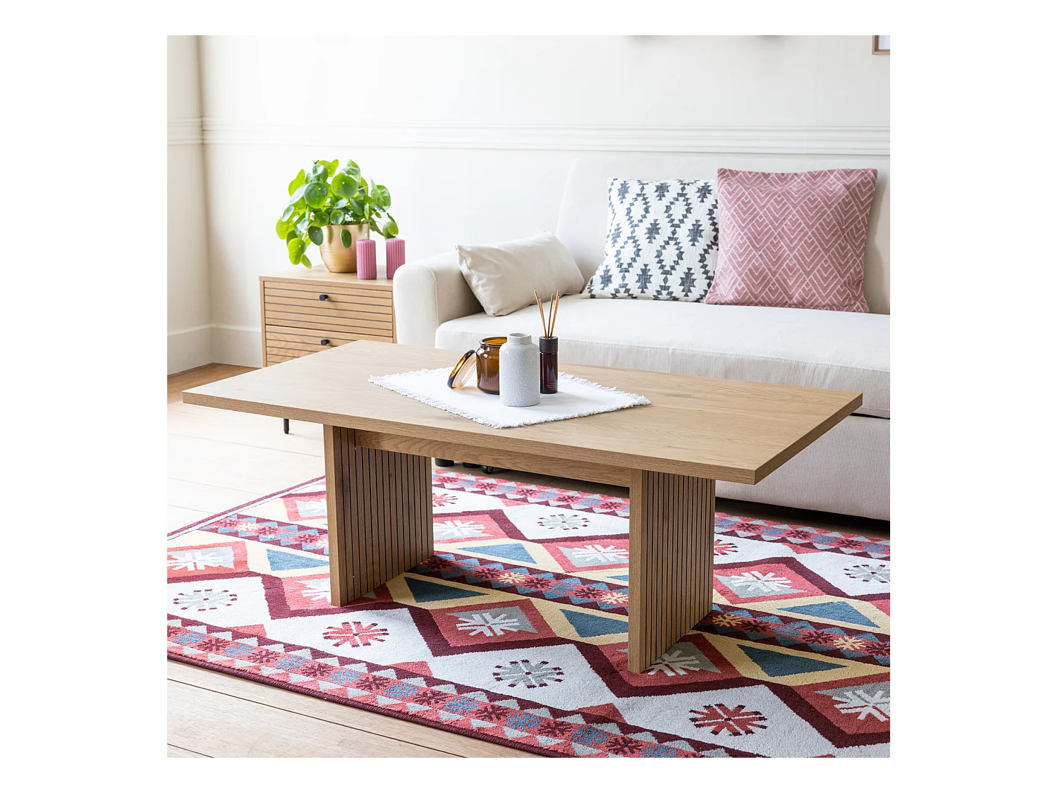 Table basse en bois style scandinave ALMA - HAPPY GARDEN