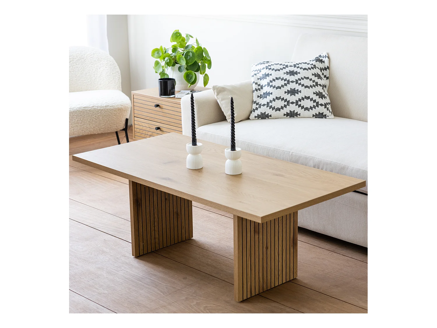 Houten salontafel Scandinavische stijl ALMA
