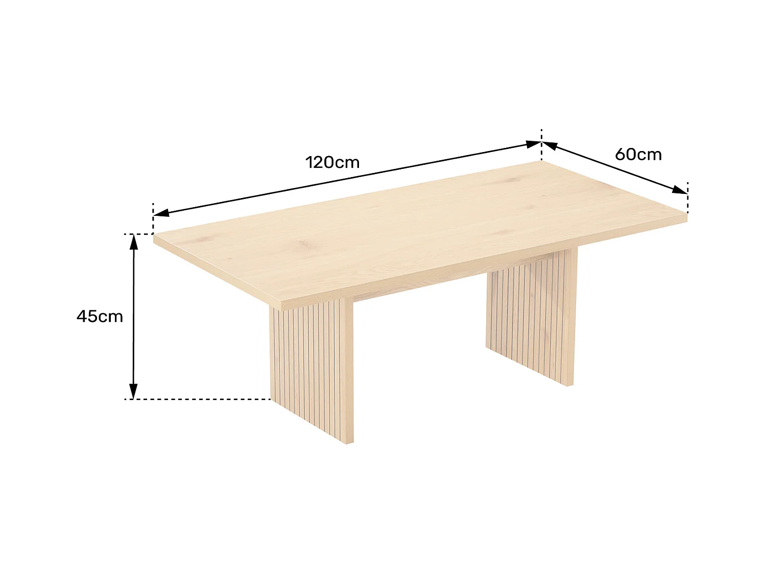 Houten salontafel Scandinavische stijl ALMA