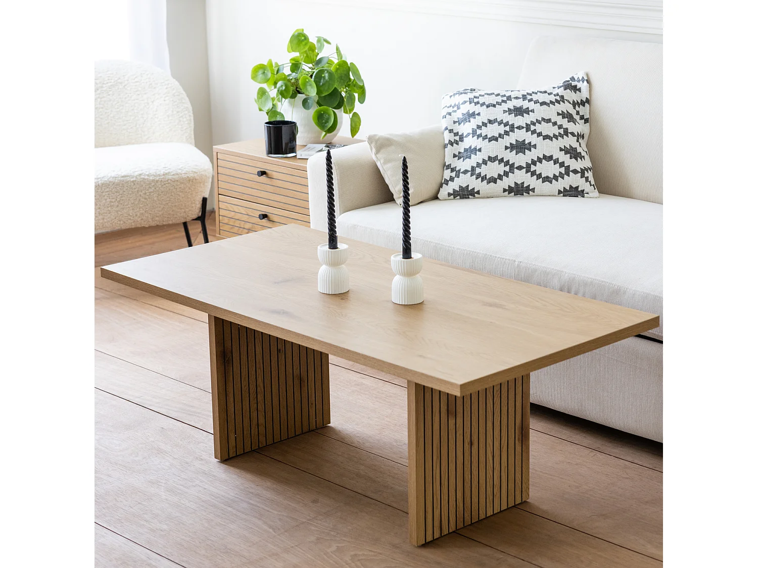 Table basse en bois style scandinave ALMA - HAPPY GARDEN