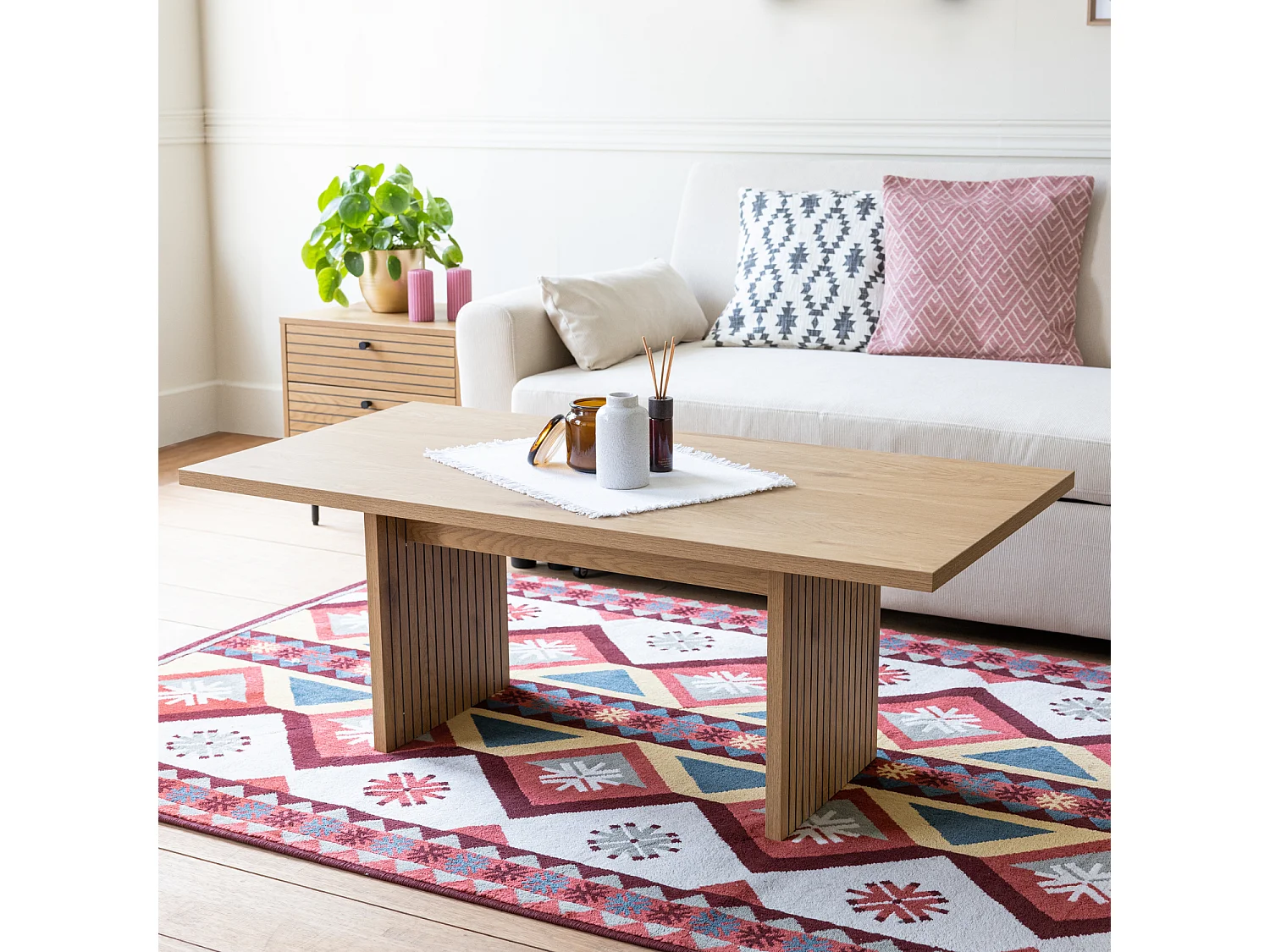 Houten salontafel Scandinavische stijl ALMA