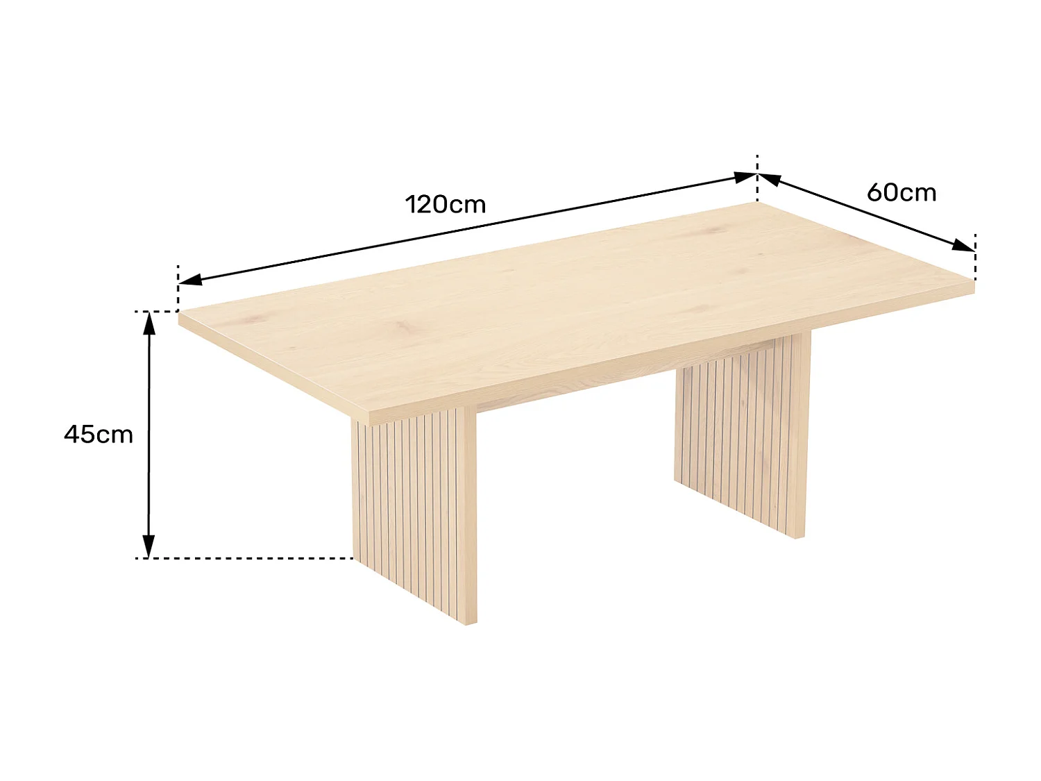 Houten salontafel Scandinavische stijl ALMA