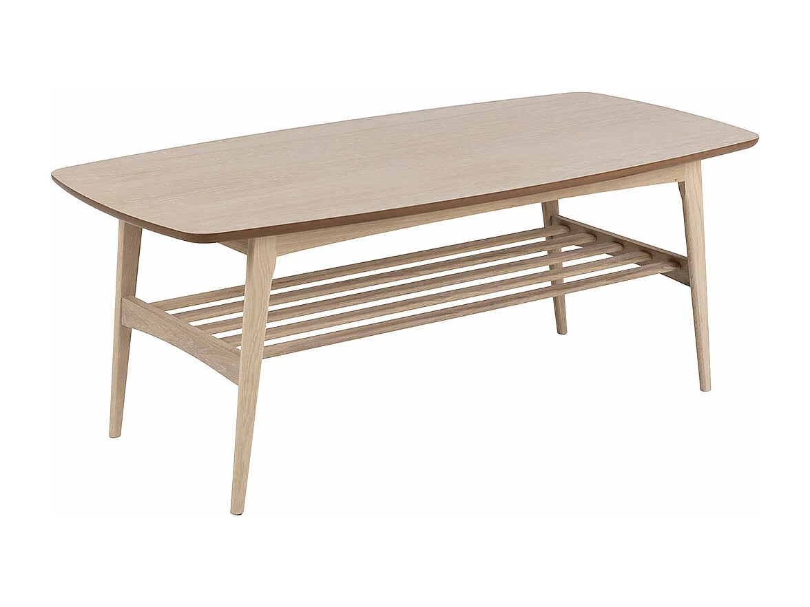 Woodstock table basse 1 étagère blanche.