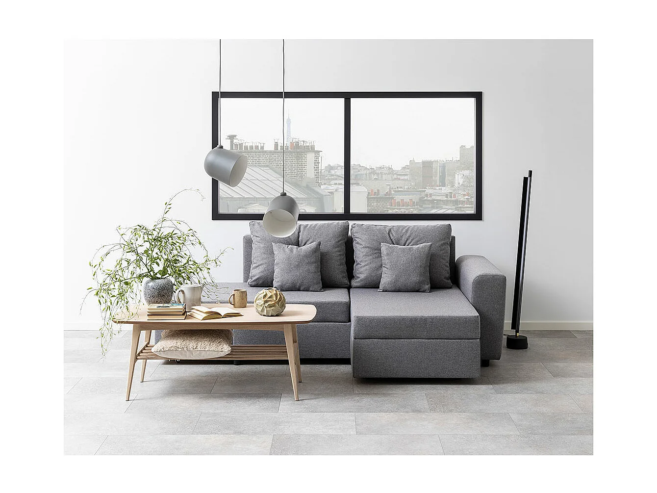 Woodstock table basse 1 étagère blanche.