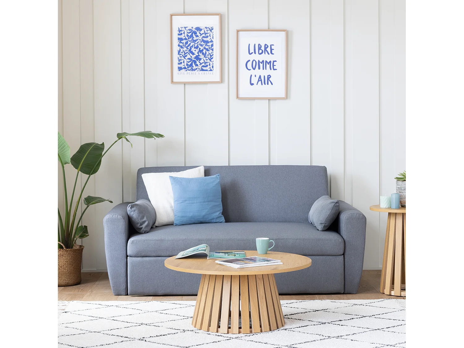 LIV Scandinavische stijl ronde 80cm salontafel