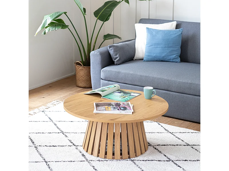 LIV Scandinavische stijl ronde 80cm salontafel