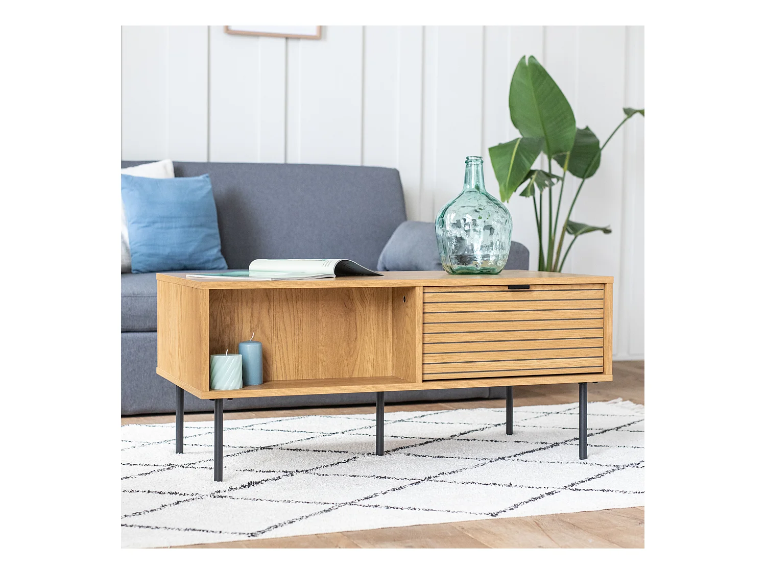 Table basse avec tiroirs STINNA - HAPPY GARDEN