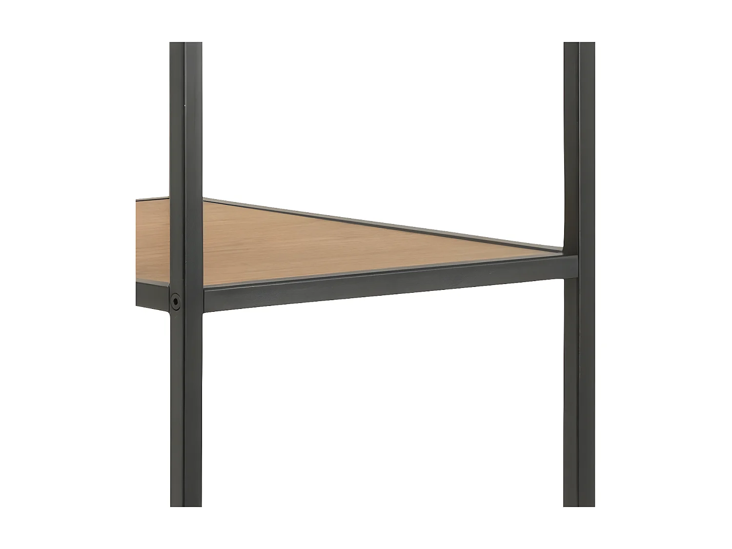 Sea Séchoir à linge 1 tringle à vêtements, 5 tablettes de rangement, noir, teinte naturelle.