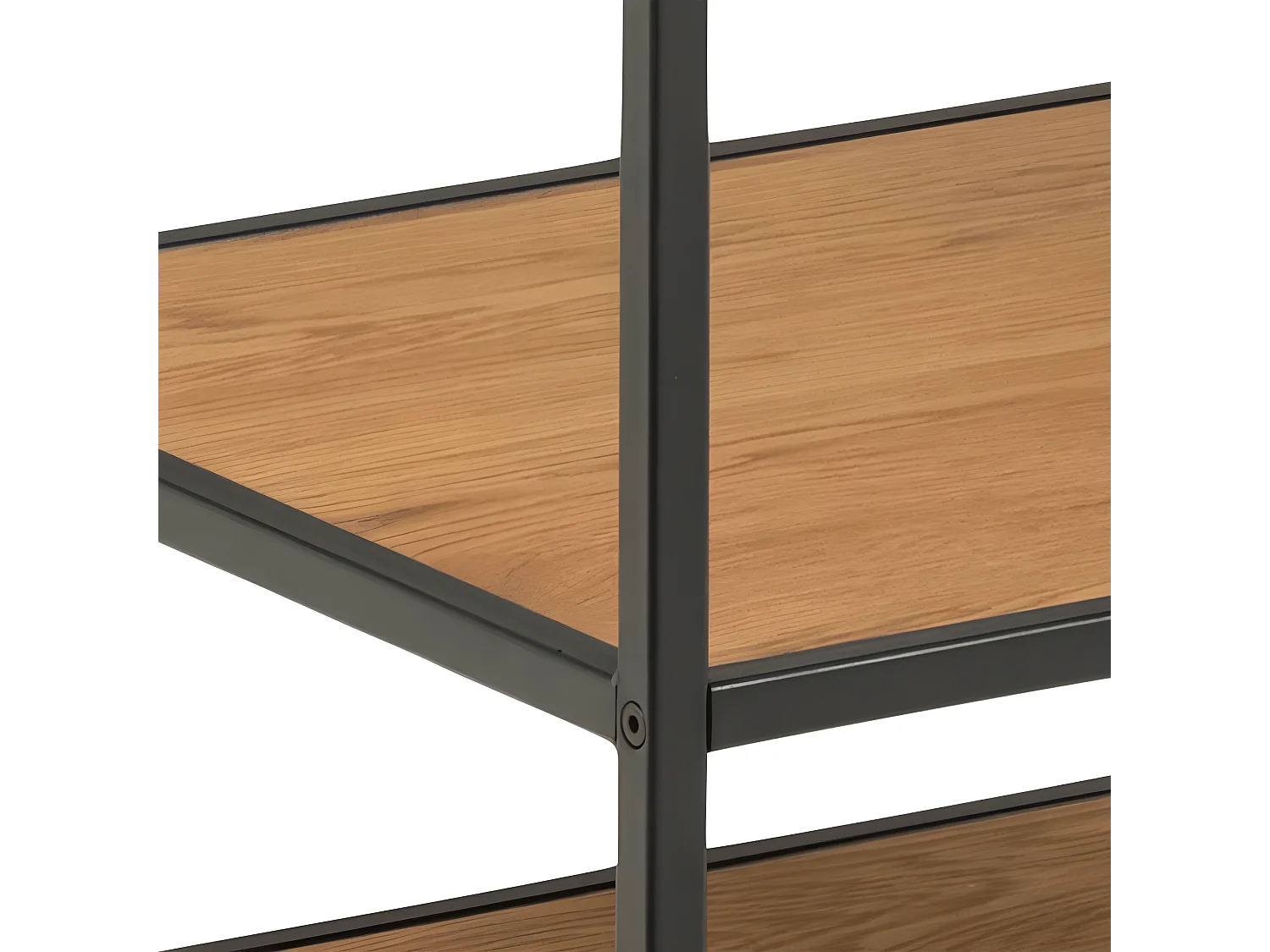 Sea kledingrek 1 kledingroede, 5 legplanken zwart, natuur.