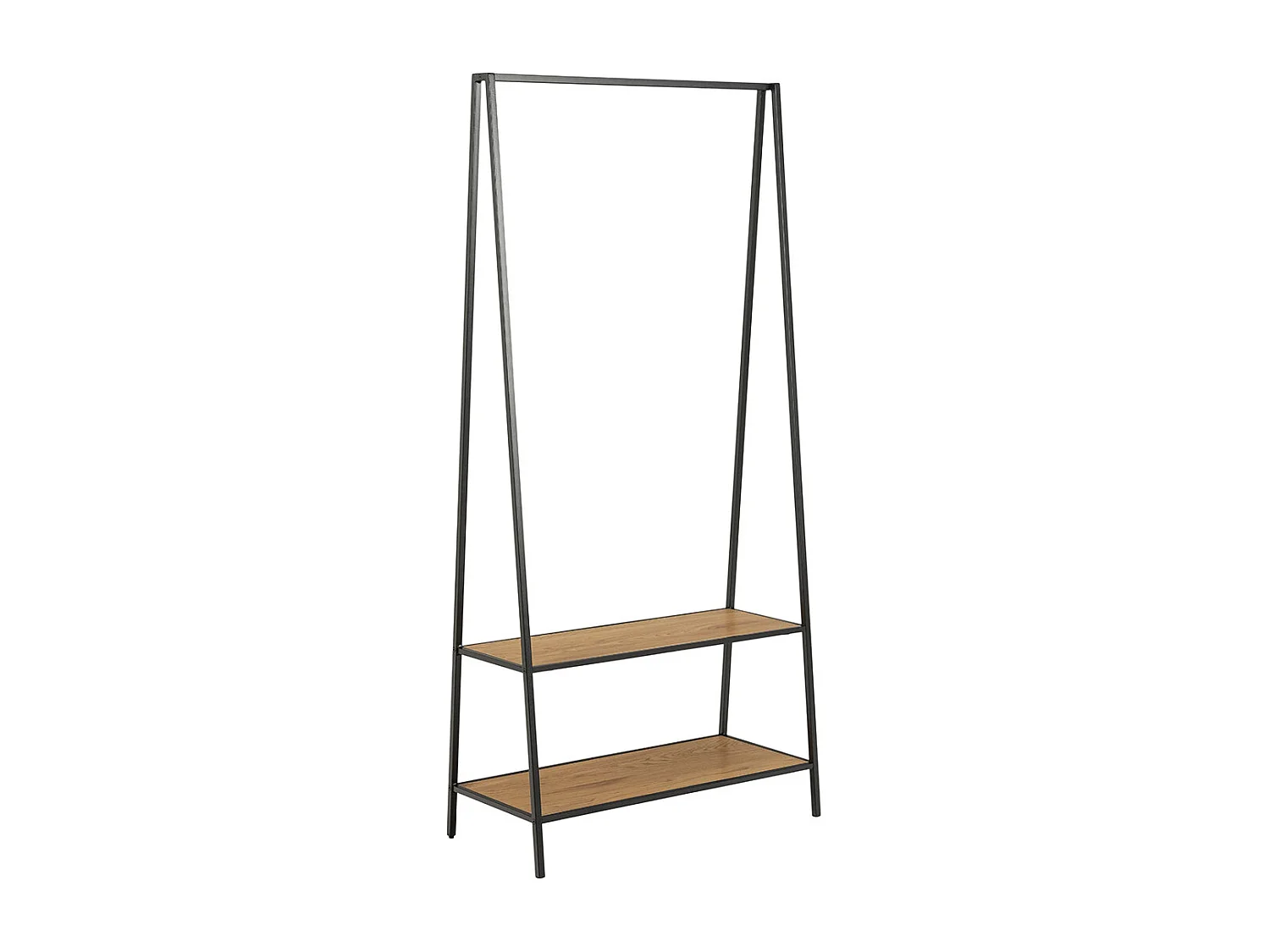 Seaford portemanteau 2 étagères noires.