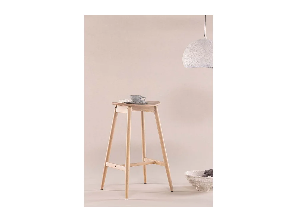 Tabouret de Bar en Bois "Orust" 76cm Naturel