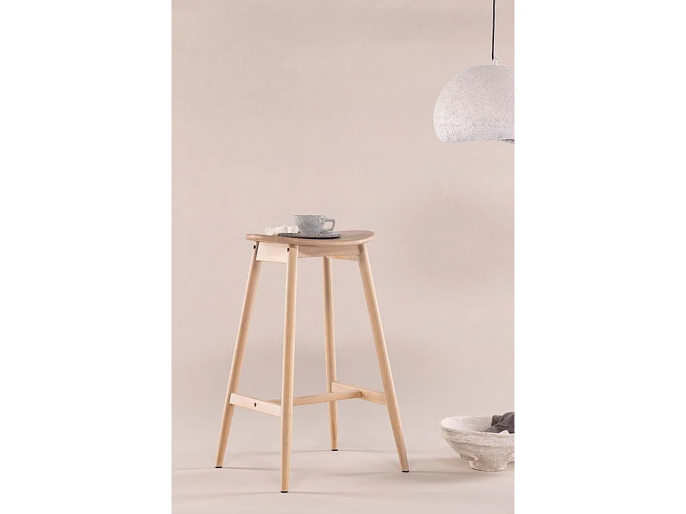 Tabouret de Bar en Bois "Orust" 76cm Naturel