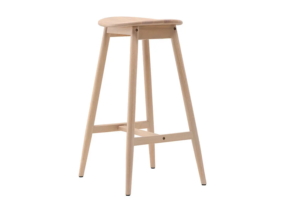 Tabouret de Bar en Bois "Orust" 76cm Naturel