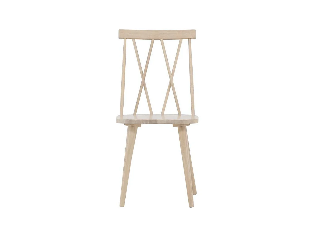 Mariette chaise de salle à manger bois whitewash