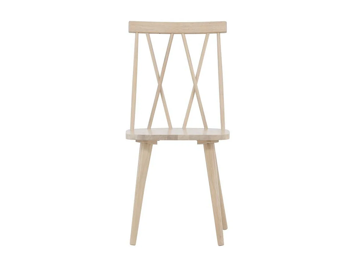 Mariette chaise de salle à manger bois whitewash