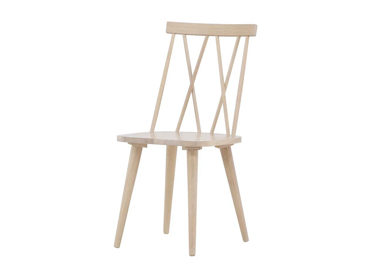 Mariette chaise de salle à manger bois whitewash