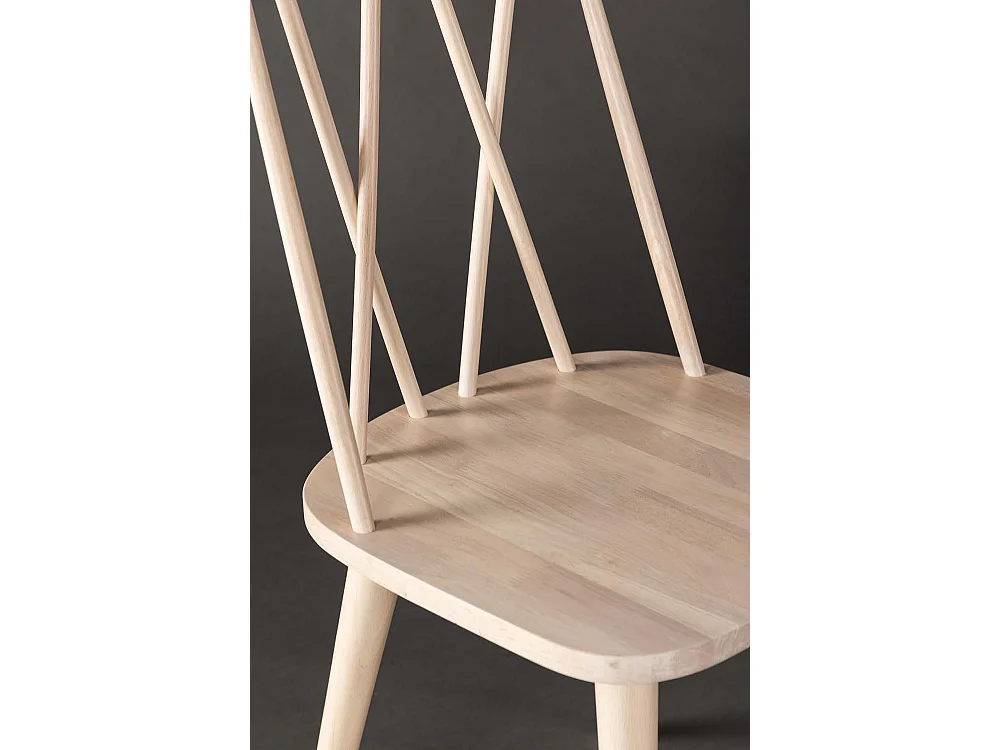 Mariette chaise de salle à manger bois whitewash
