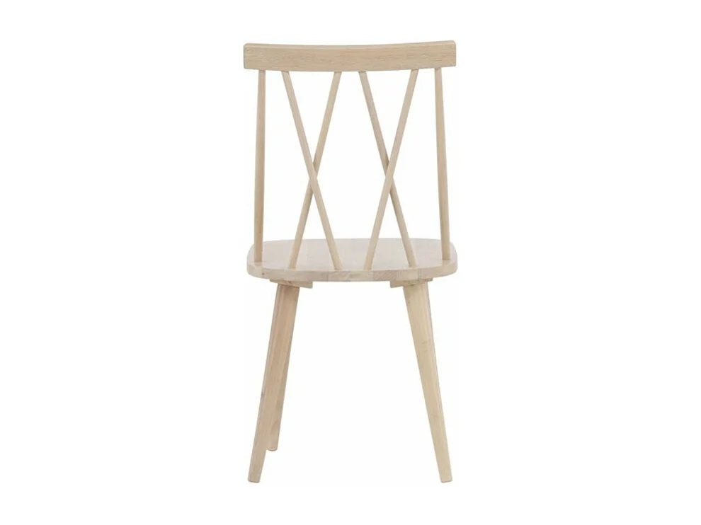 Mariette chaise de salle à manger bois whitewash