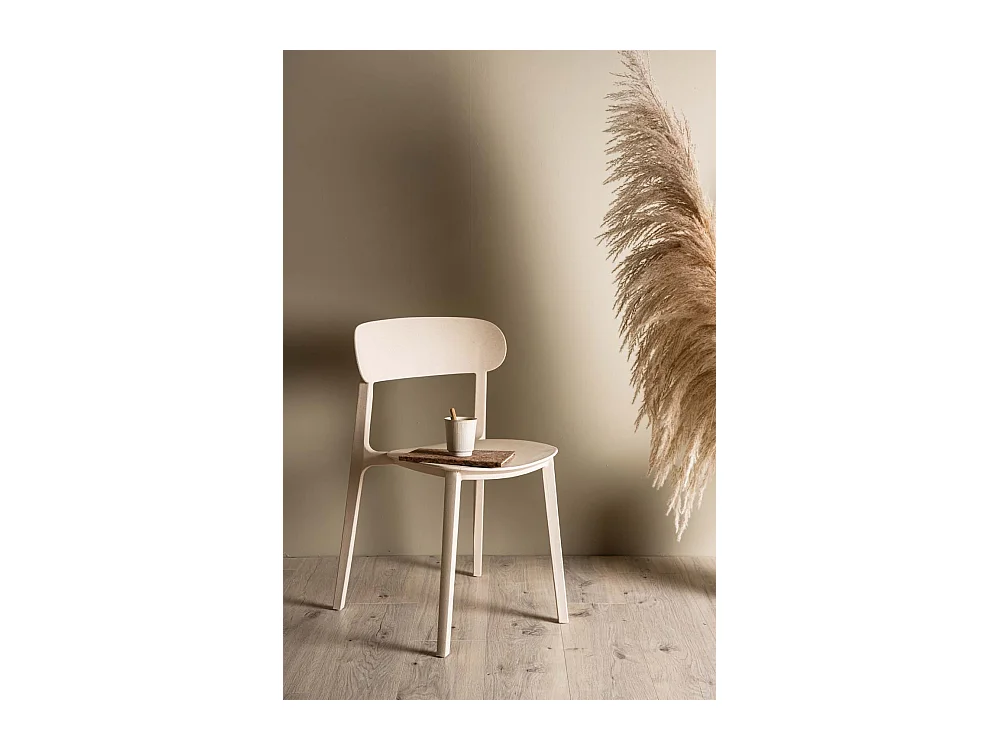 Åstol chaise de salle à manger plastique beige