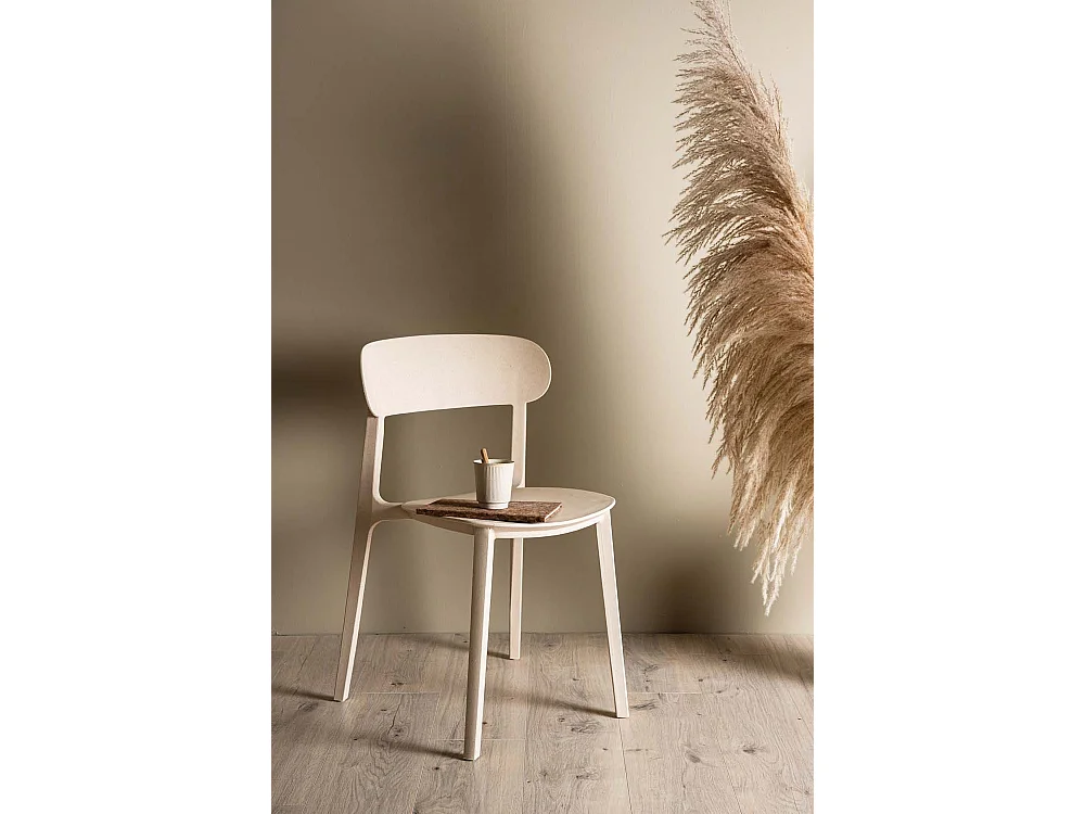 Åstol chaise de salle à manger plastique beige