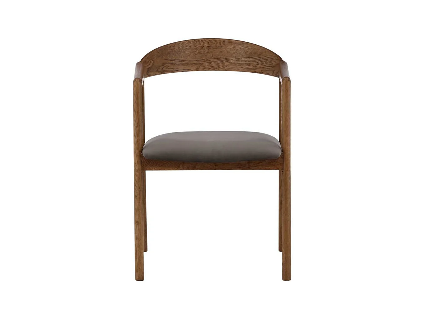 Långön chaise de salle à manger avec accoudoirs marron