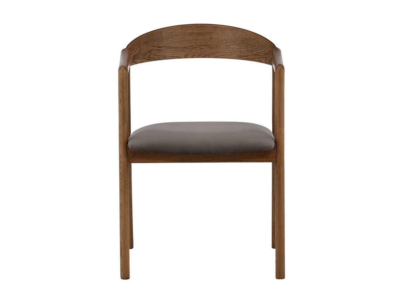 Långön chaise de salle à manger avec accoudoirs marron