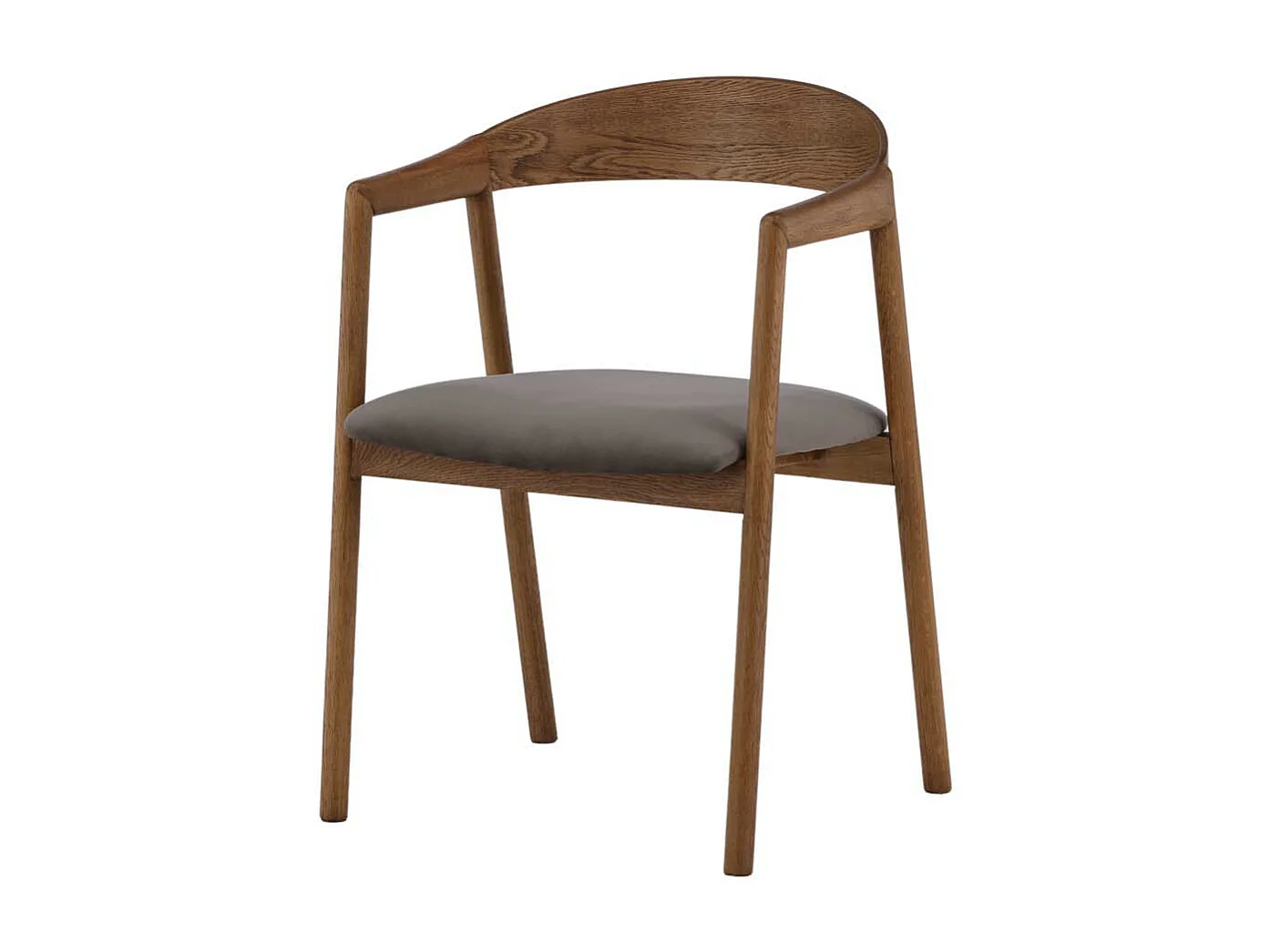 Långön chaise de salle à manger avec accoudoirs marron