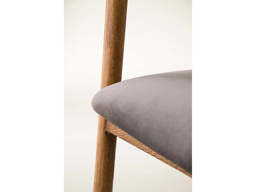 Långön chaise de salle à manger avec accoudoirs marron