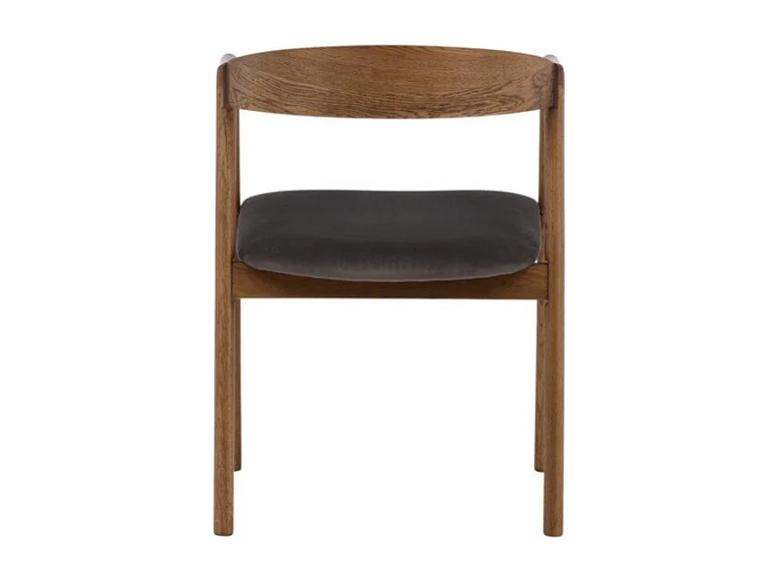 Långön chaise de salle à manger avec accoudoirs marron